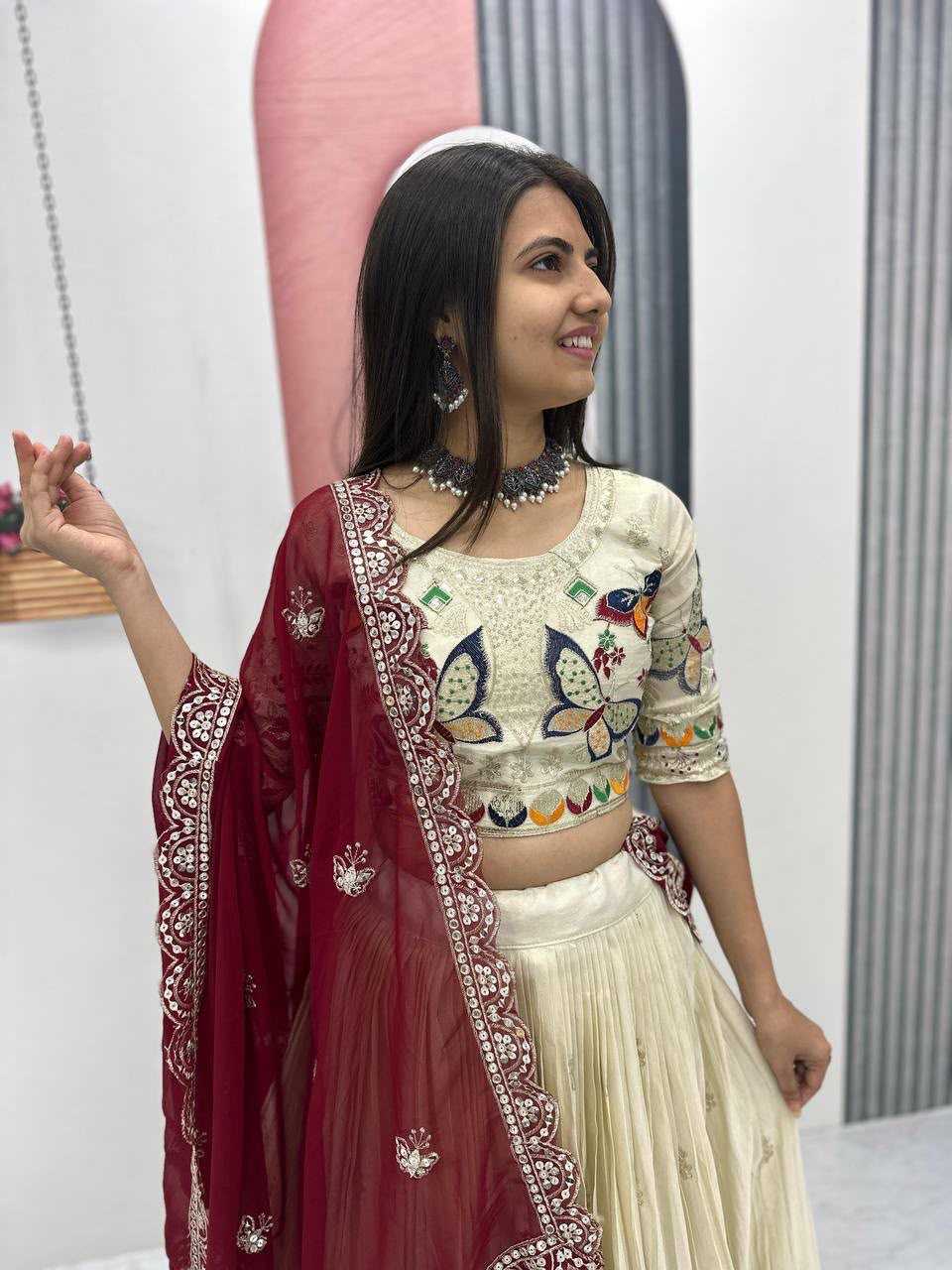Tissue Silk Designer Lehenga Choli