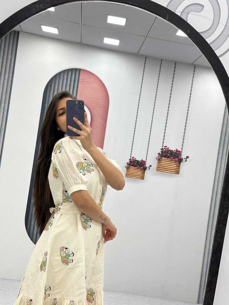 Cotton Embroidery Gown