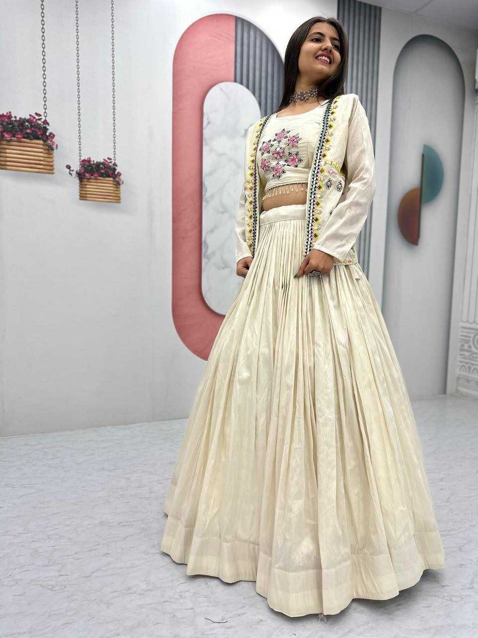 Tissue Designer Lehenga