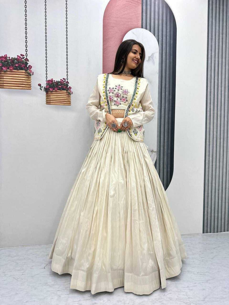 Tissue Designer Lehenga