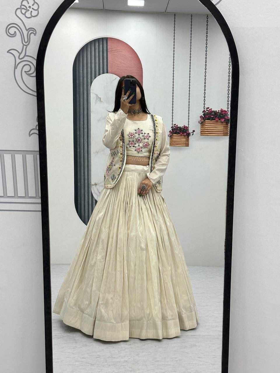 Tissue Designer Lehenga