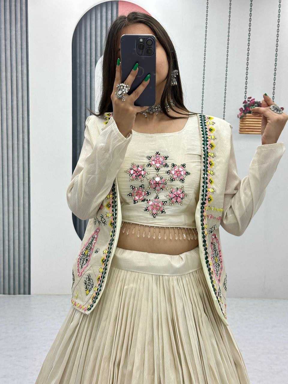 Tissue Designer Lehenga