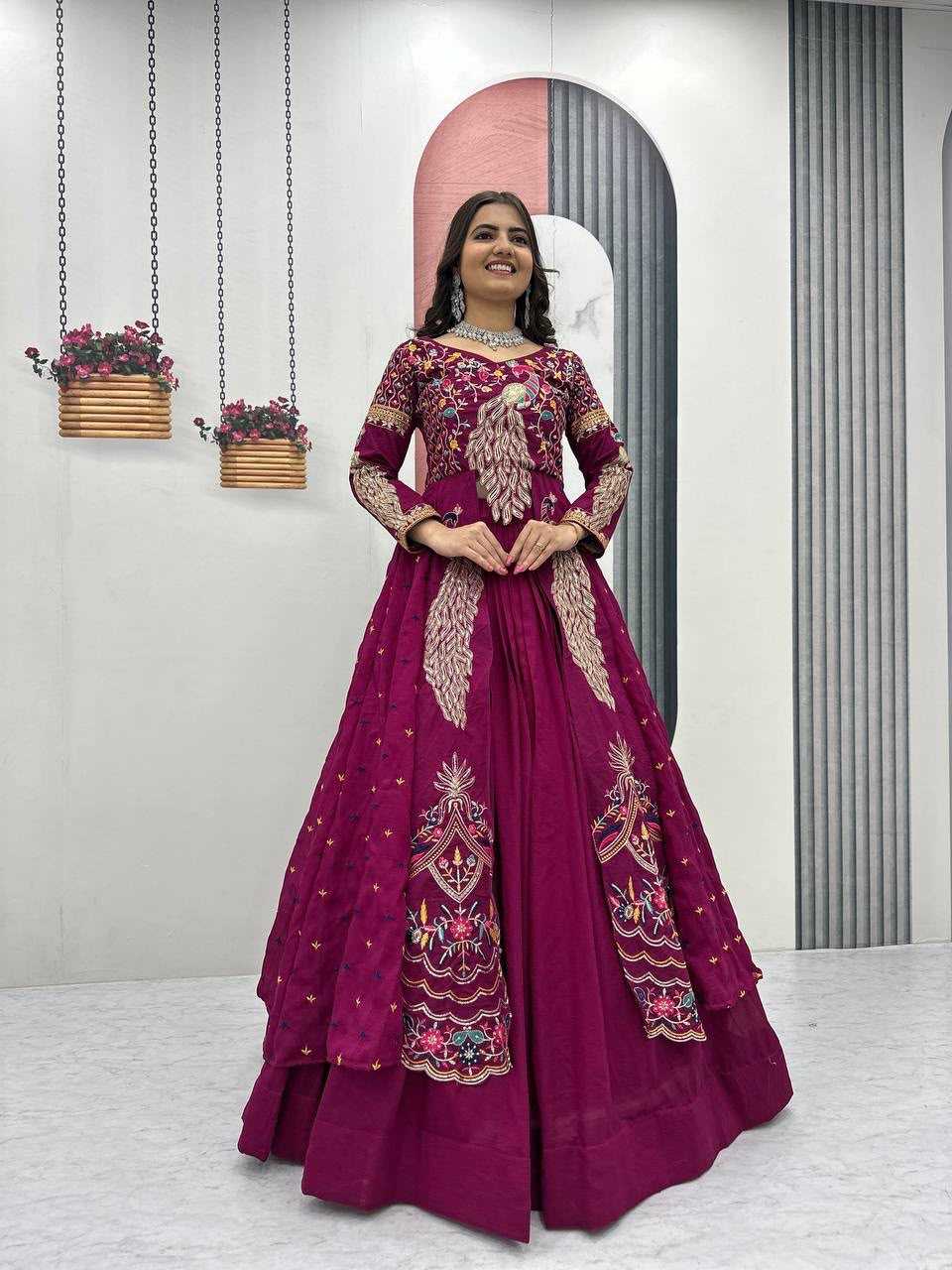 Soft Vichitra Designer Lehenga