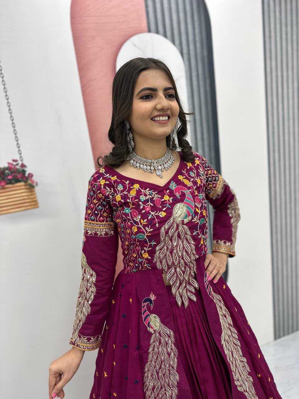 Soft Vichitra Designer Lehenga