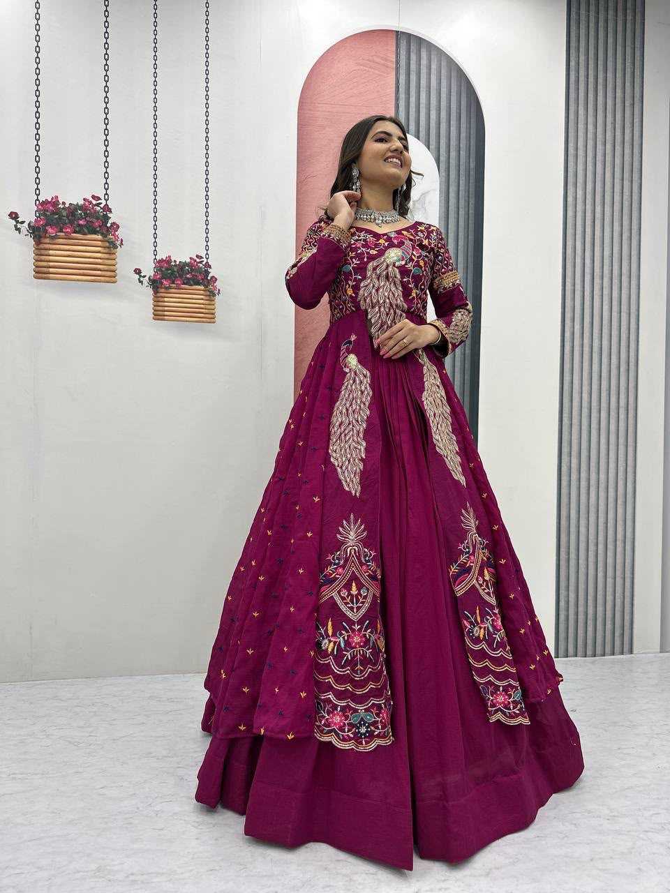 Soft Vichitra Designer Lehenga
