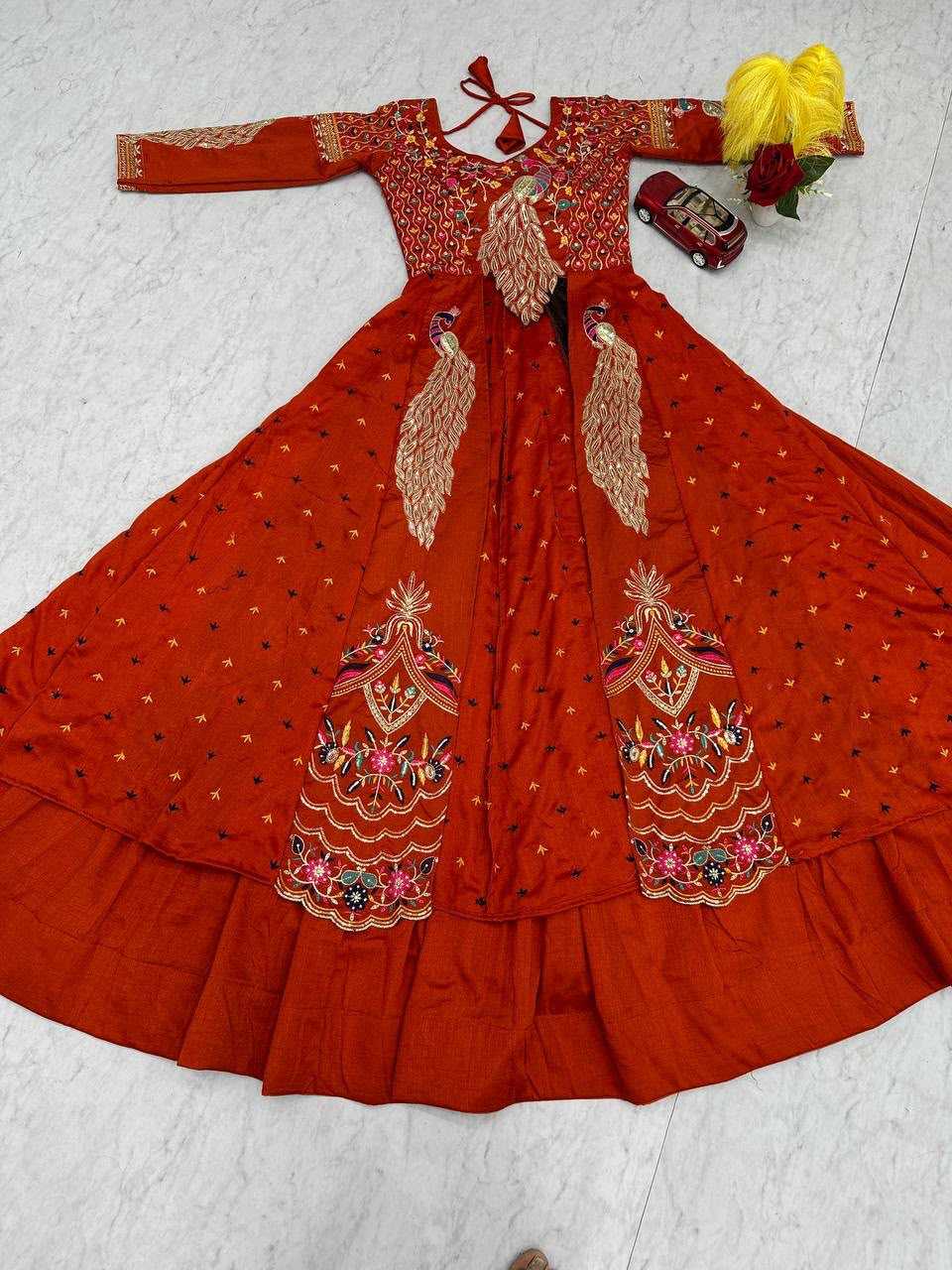 Vichitra Silk Designer Lehenga in Hot Pink