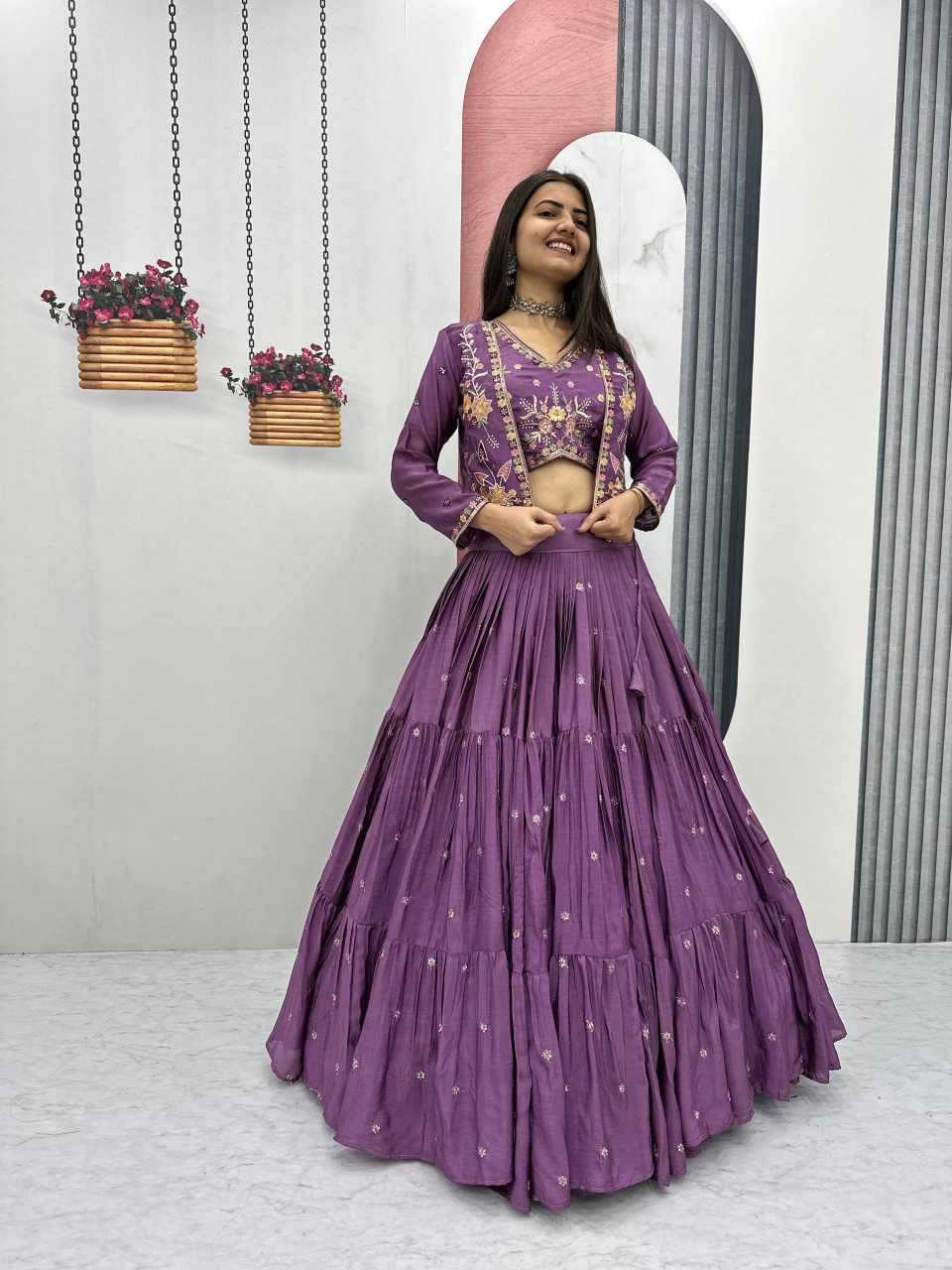 Chinon Embroidered Lehenga