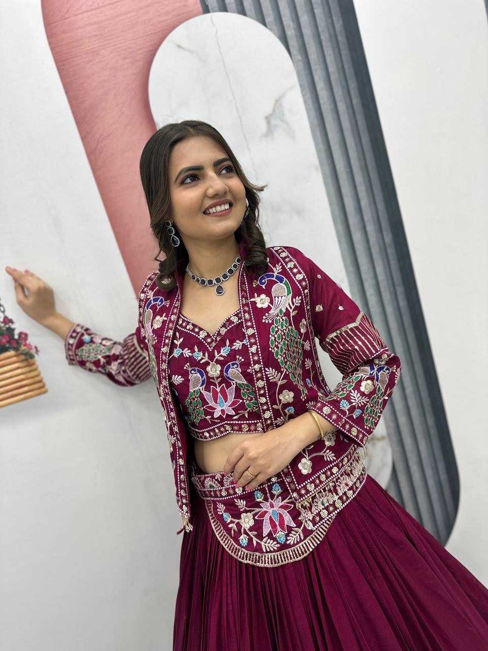Vichitra Silk Designer Lehenga