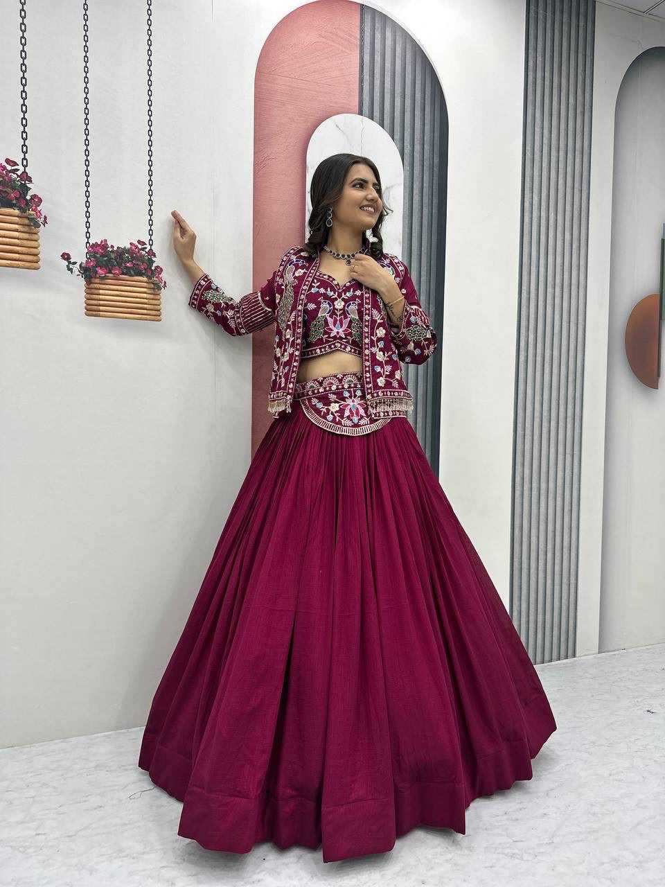 Vichitra Silk Designer Lehenga