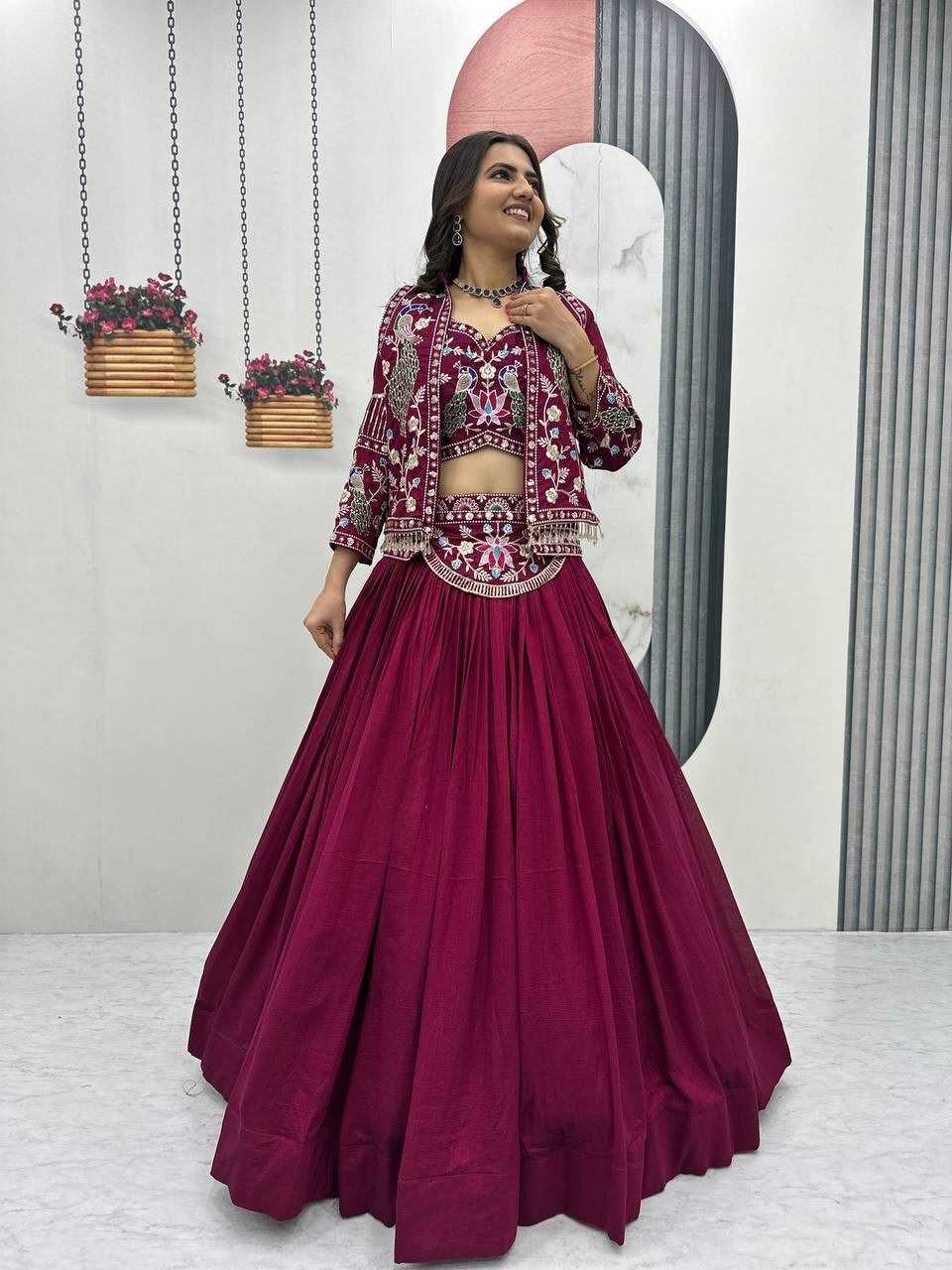 Vichitra Silk Designer Lehenga
