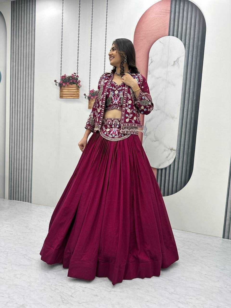 Vichitra Silk Designer Lehenga
