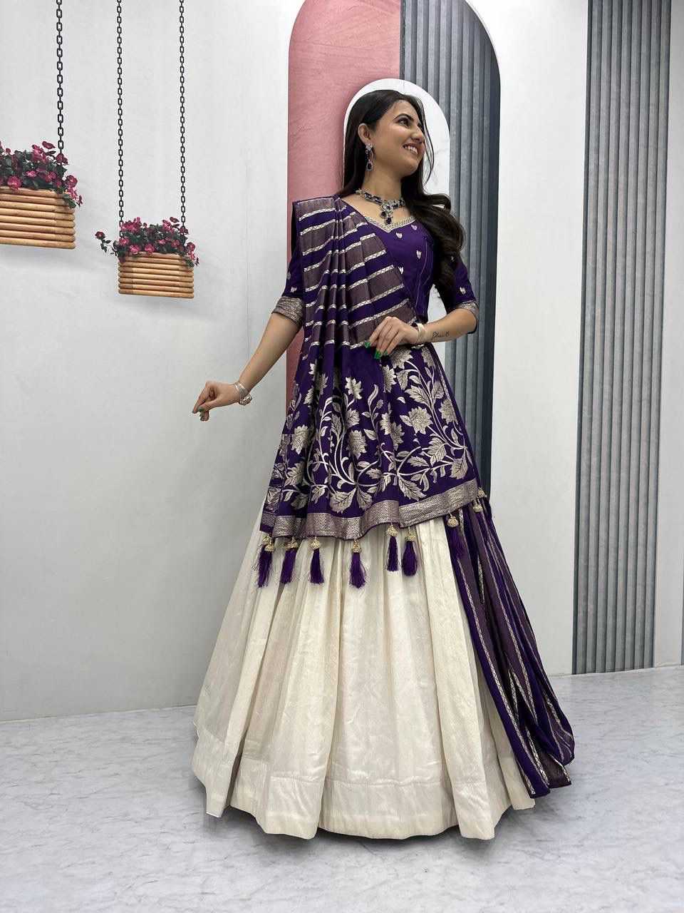 Jacquard Designer Lehenga