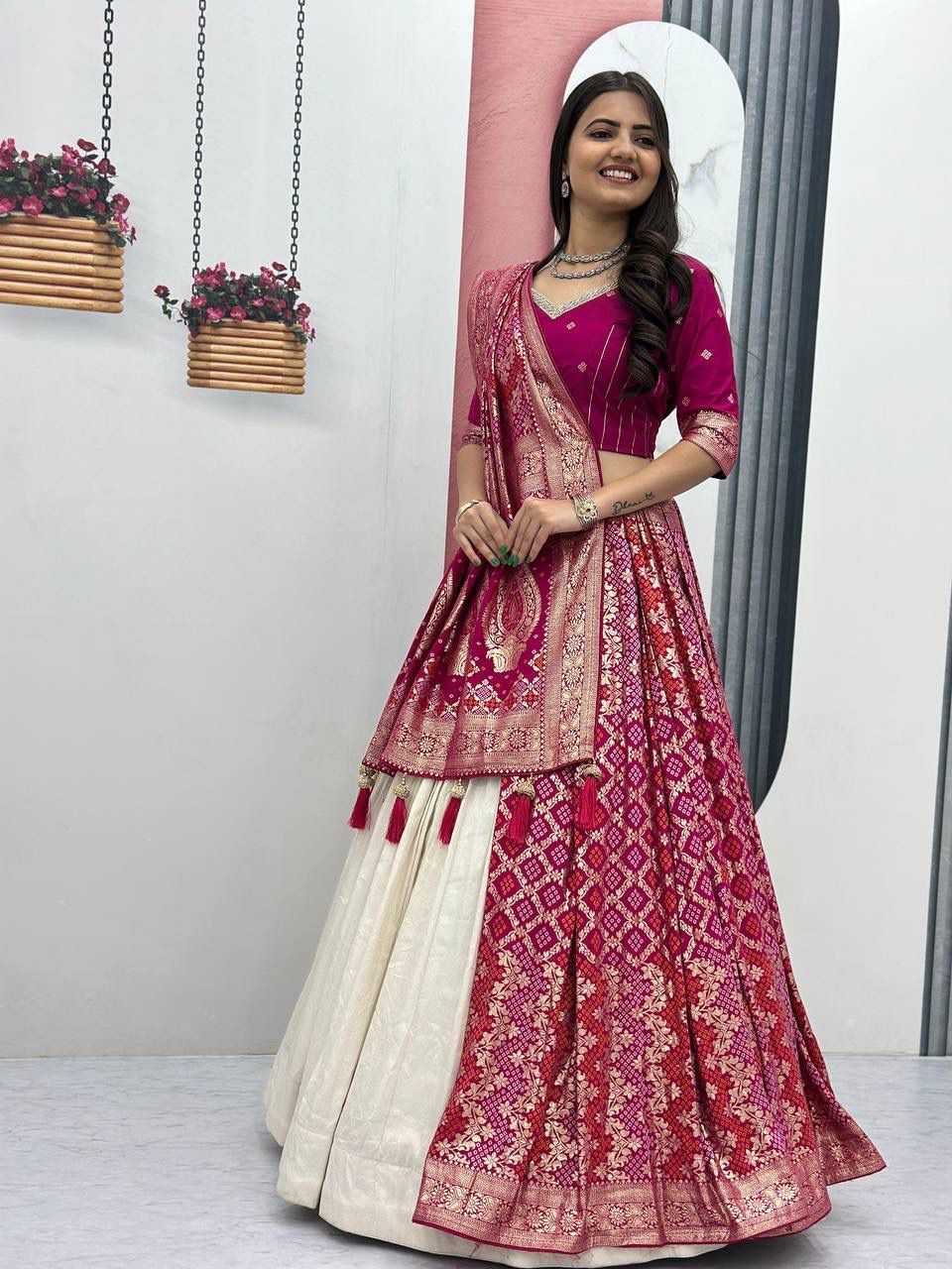 Jacquard Designer Lehenga