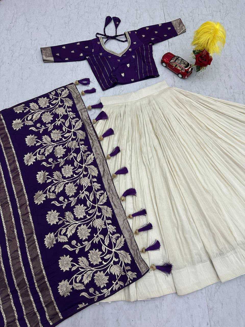 Jacquard Lehenga Saree