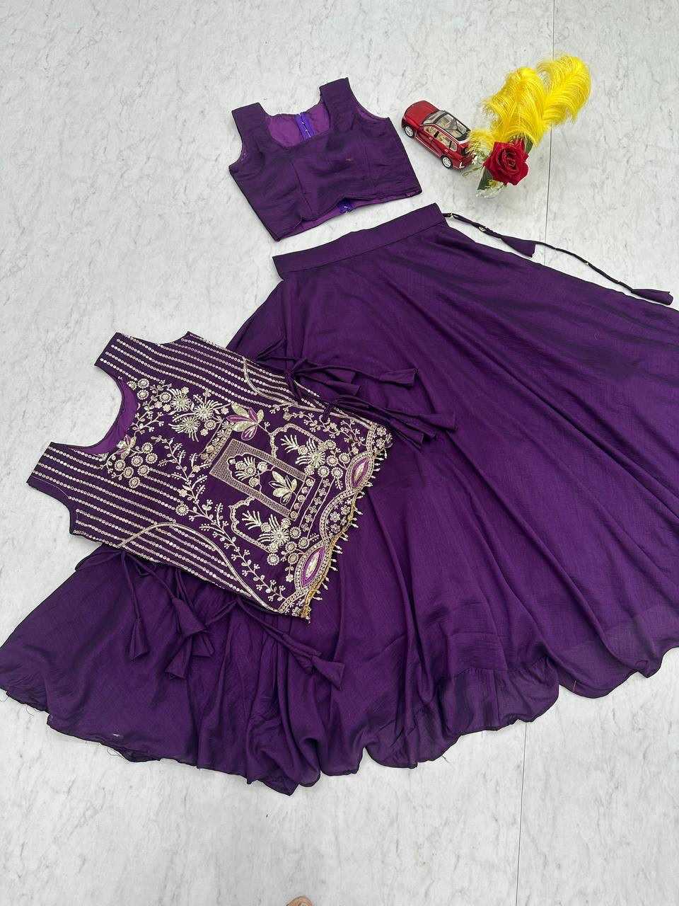 Vichitra Silk Designer Lehenga