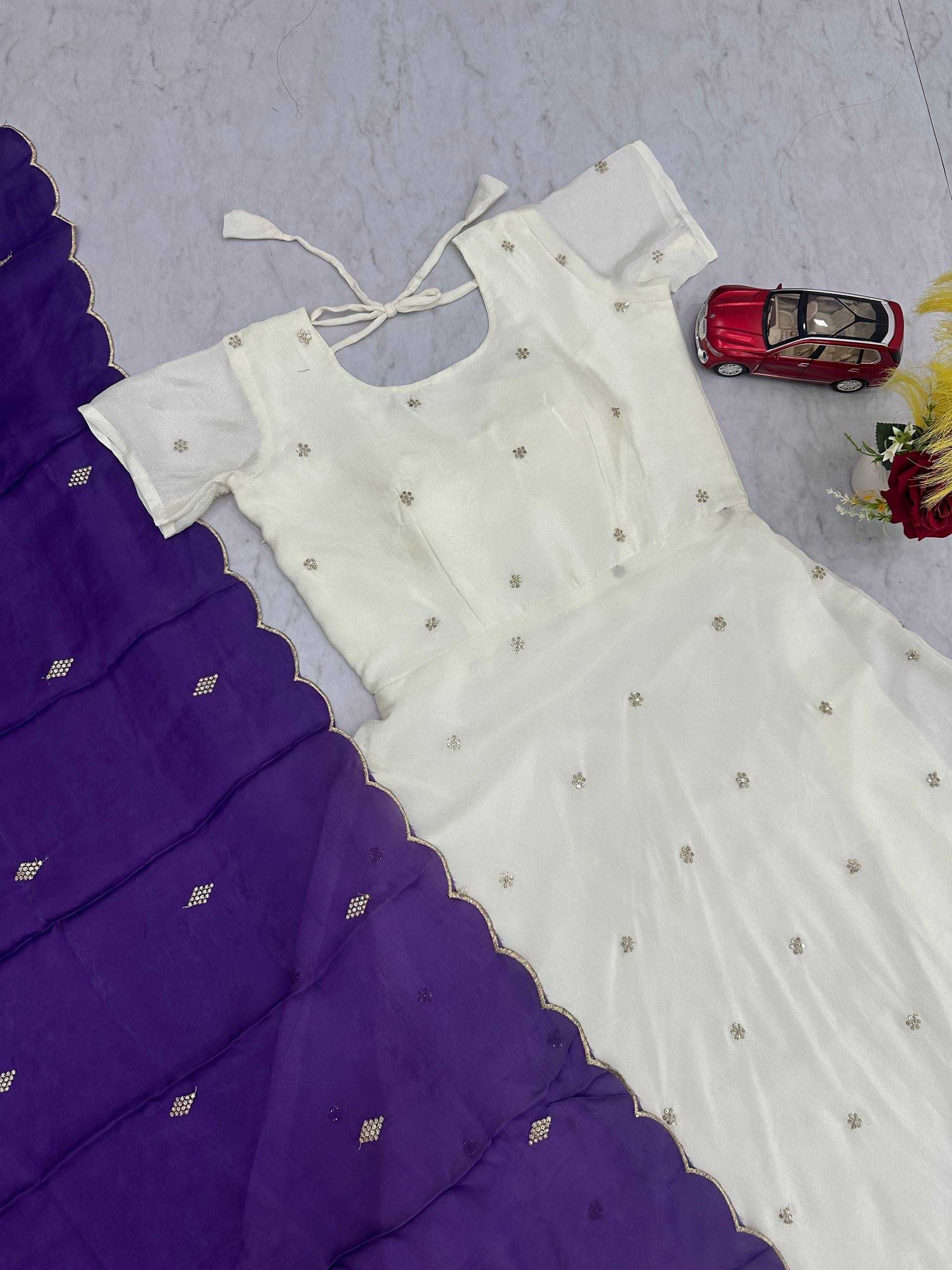 Chinon Silk Embroidery Gown