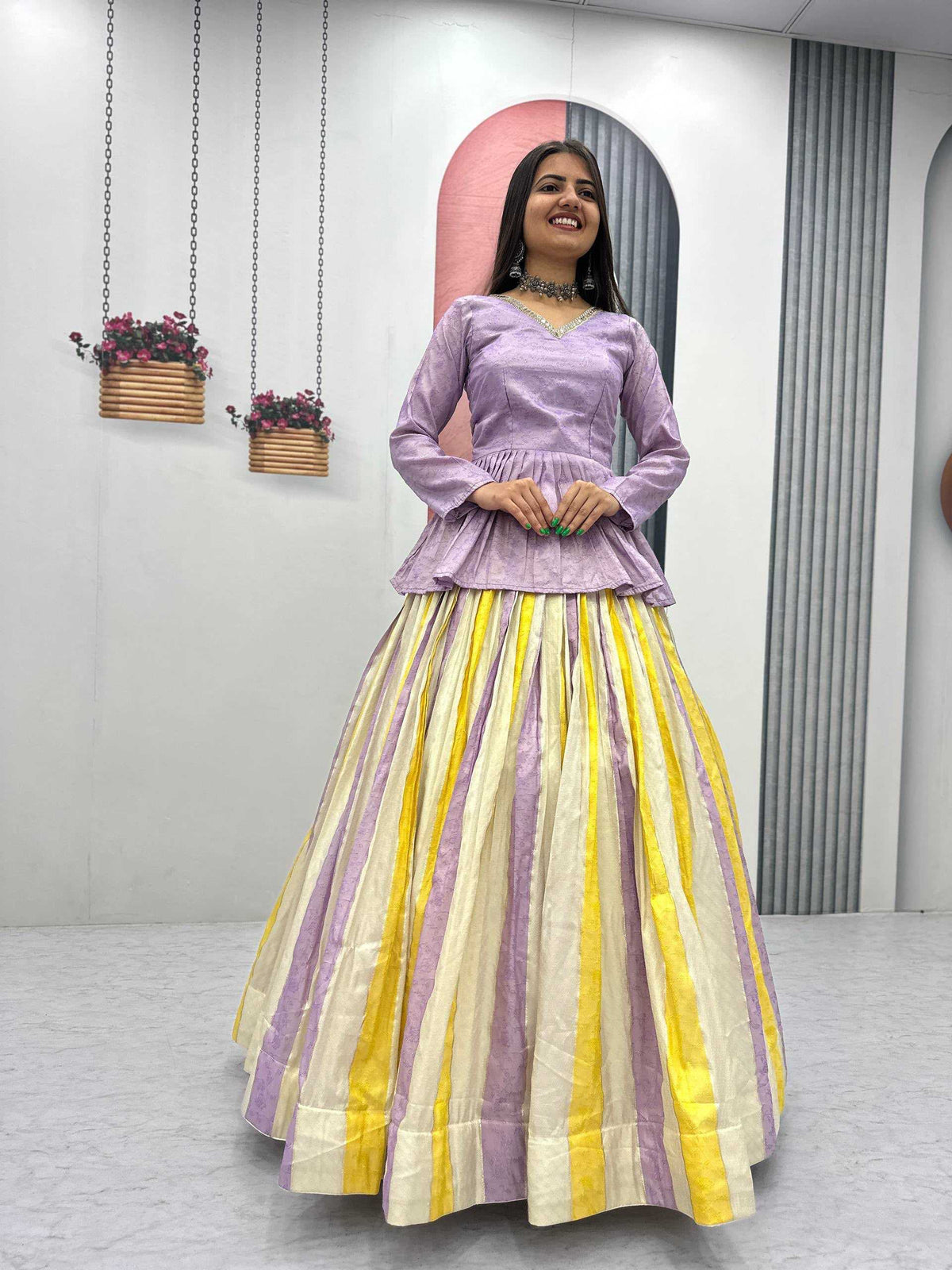 Jacquard Traditional Lehenga 573