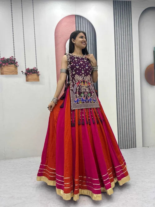 Vichitra Silk Designer Lehenga 579