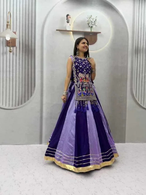 Vichitra Silk Traditional Lehenga