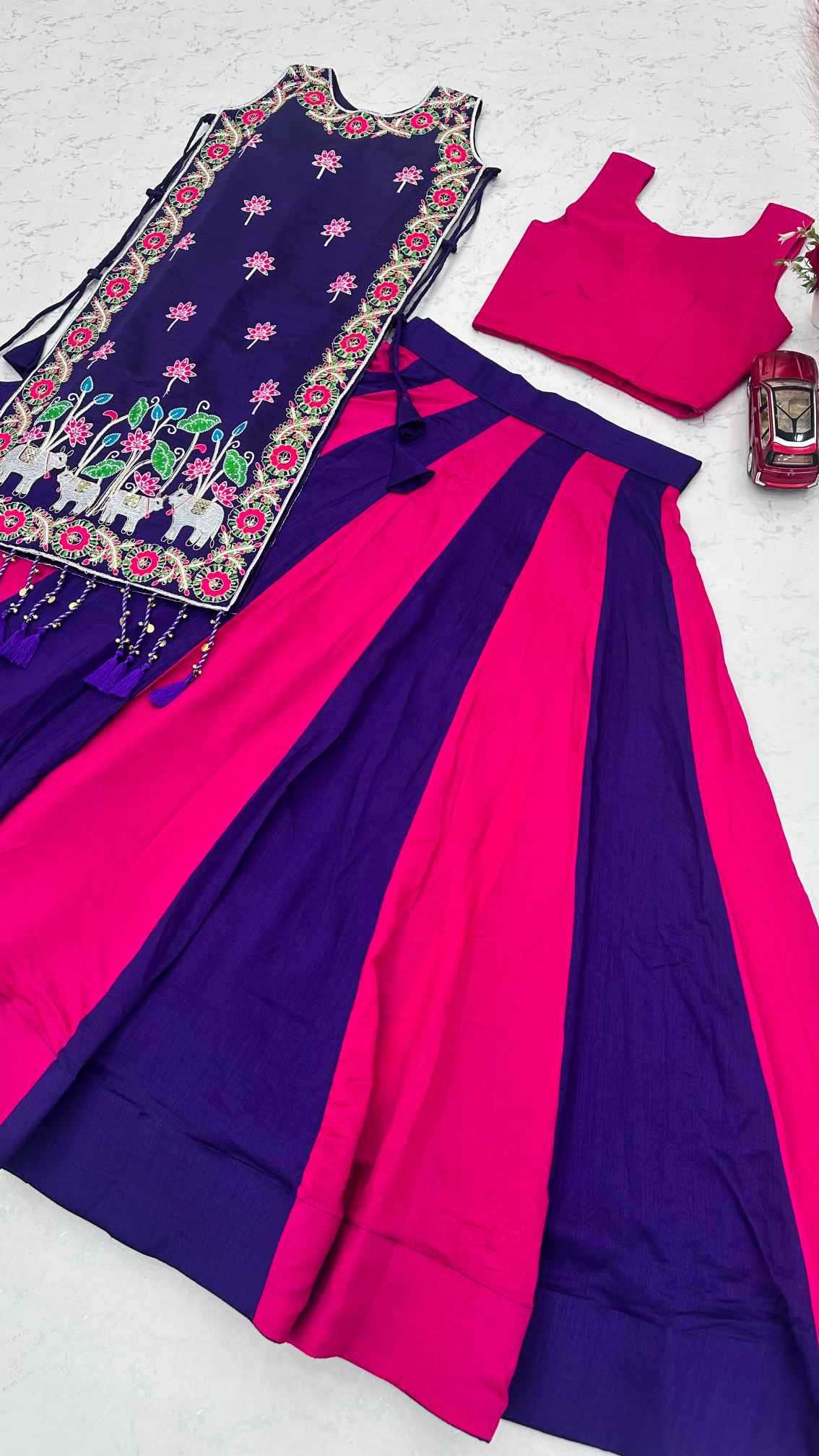 Vichitra Silk Designer Lehenga