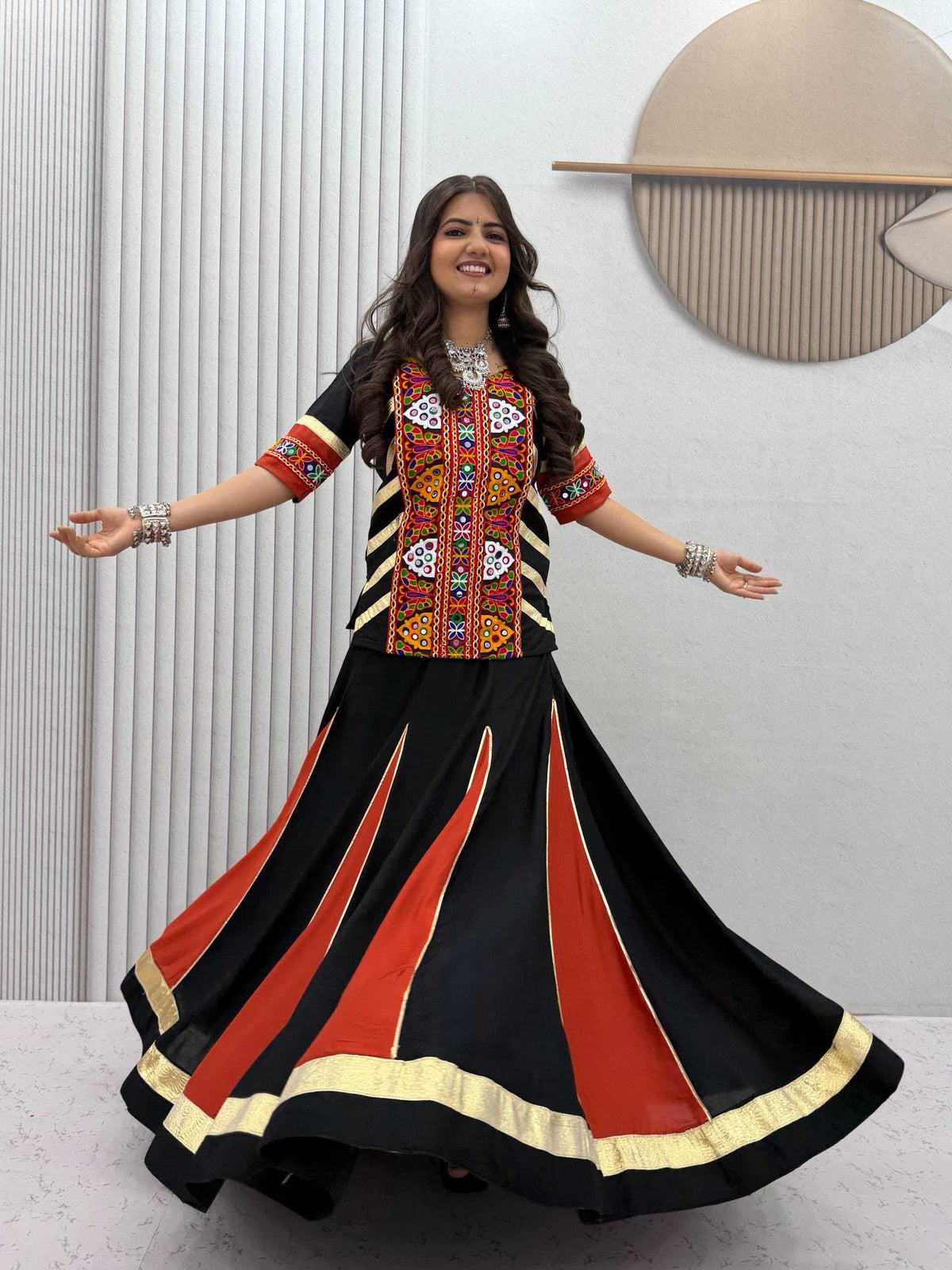 Pure Cotton Traditional Lehenga in Mustard