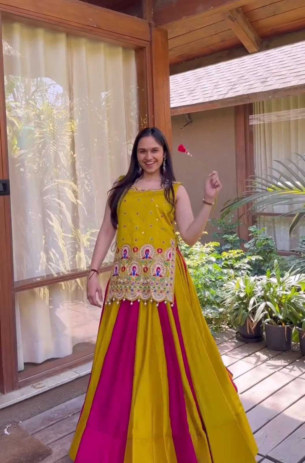 Vichitra Silk Designer Lehenga