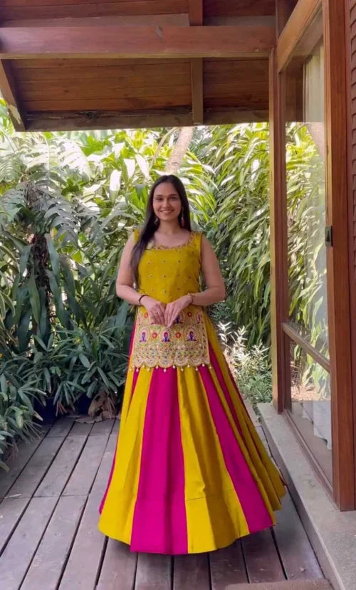 Vichitra Silk Designer Lehenga