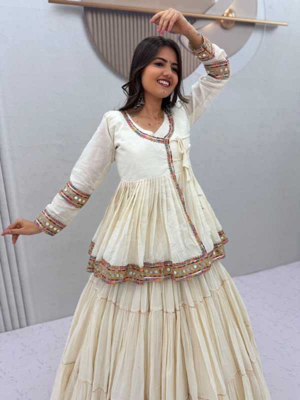 Pure Cotton Embroidered Lehenga