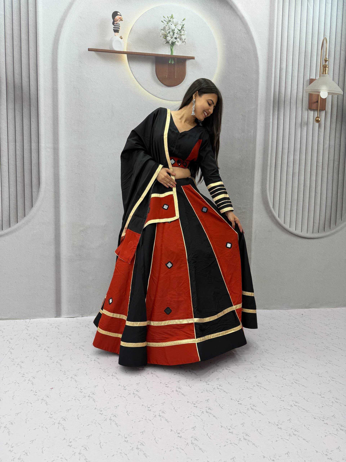 Heavy Roman Silk Traditional Lehenga in Pink