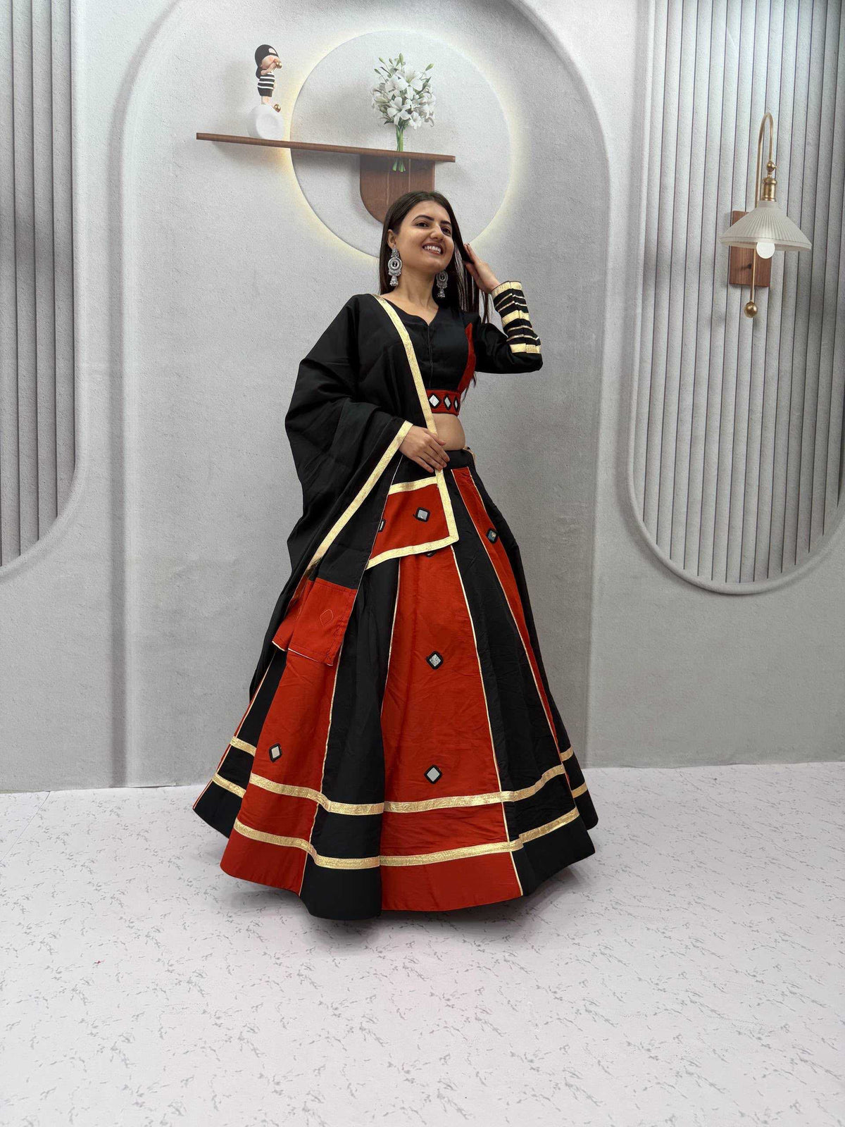 Heavy Roman Silk Traditional Lehenga in Mehndi