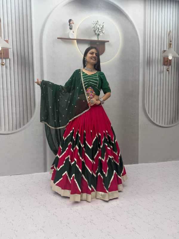 Cotton Traditional Lehenga in Purple