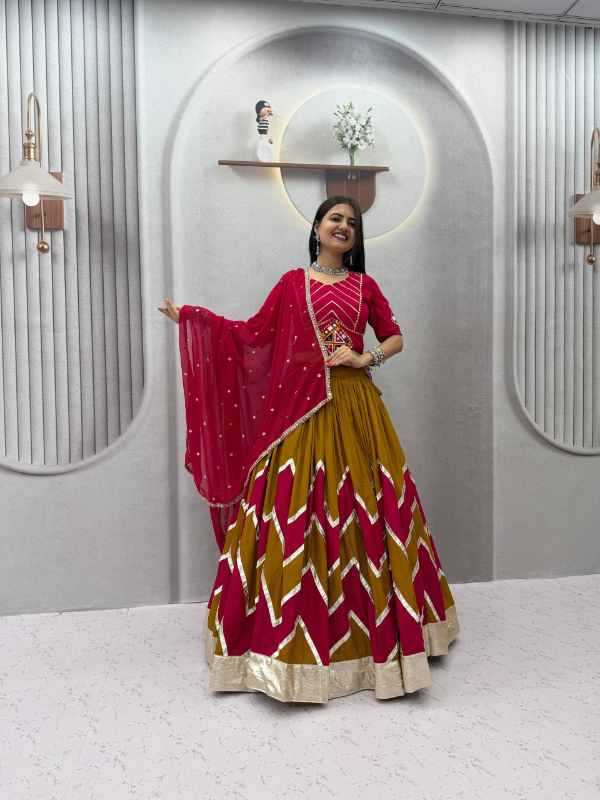 Cotton Traditional Lehenga in Purple