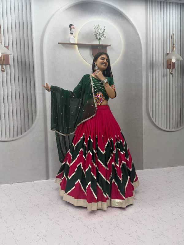Cotton Traditional Lehenga in Purple