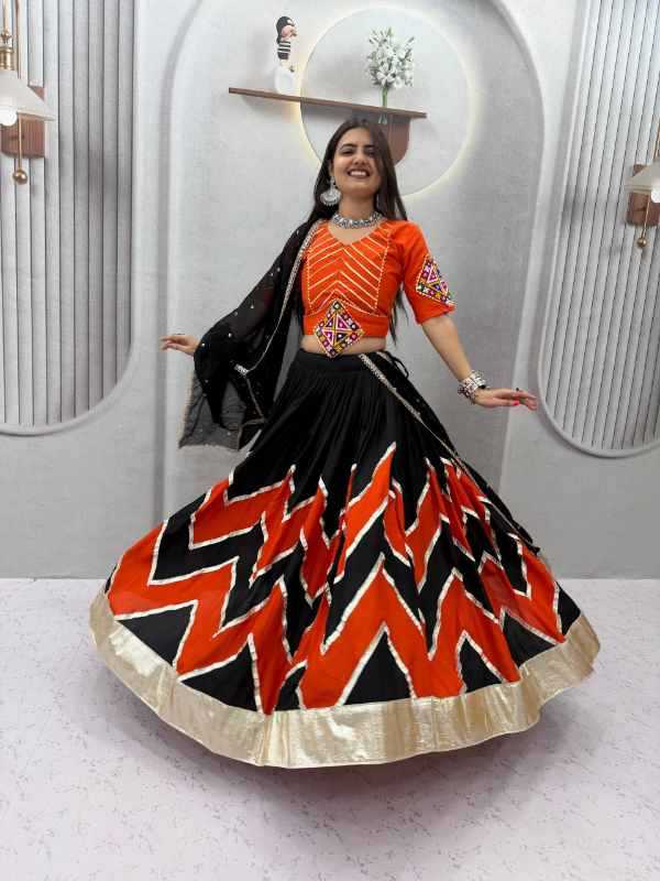 Cotton Traditional Lehenga in Purple