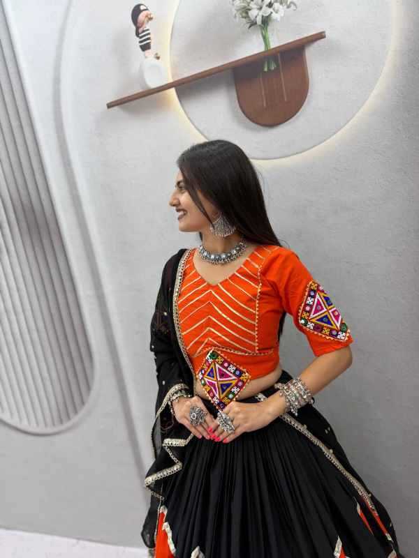 Cotton Traditional Lehenga in Purple