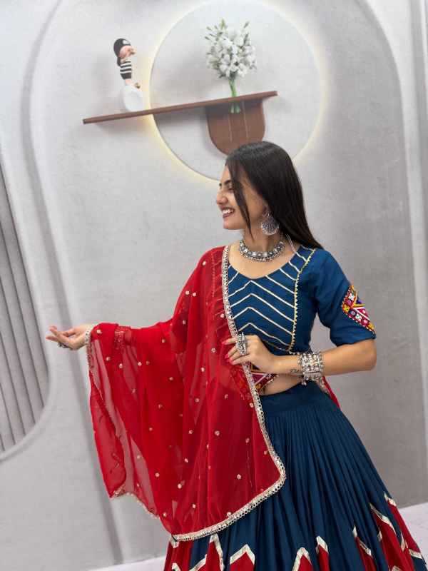 Cotton Traditional Lehenga in Purple