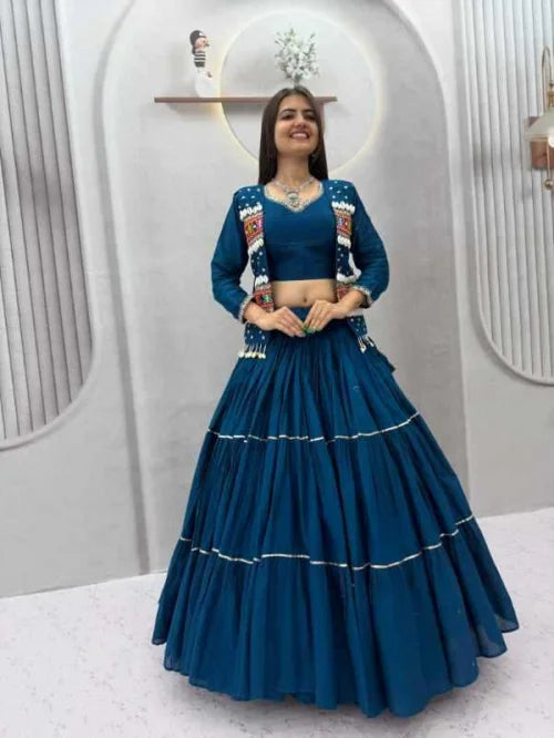 Pure Cotton Traditional Lehenga in Wine