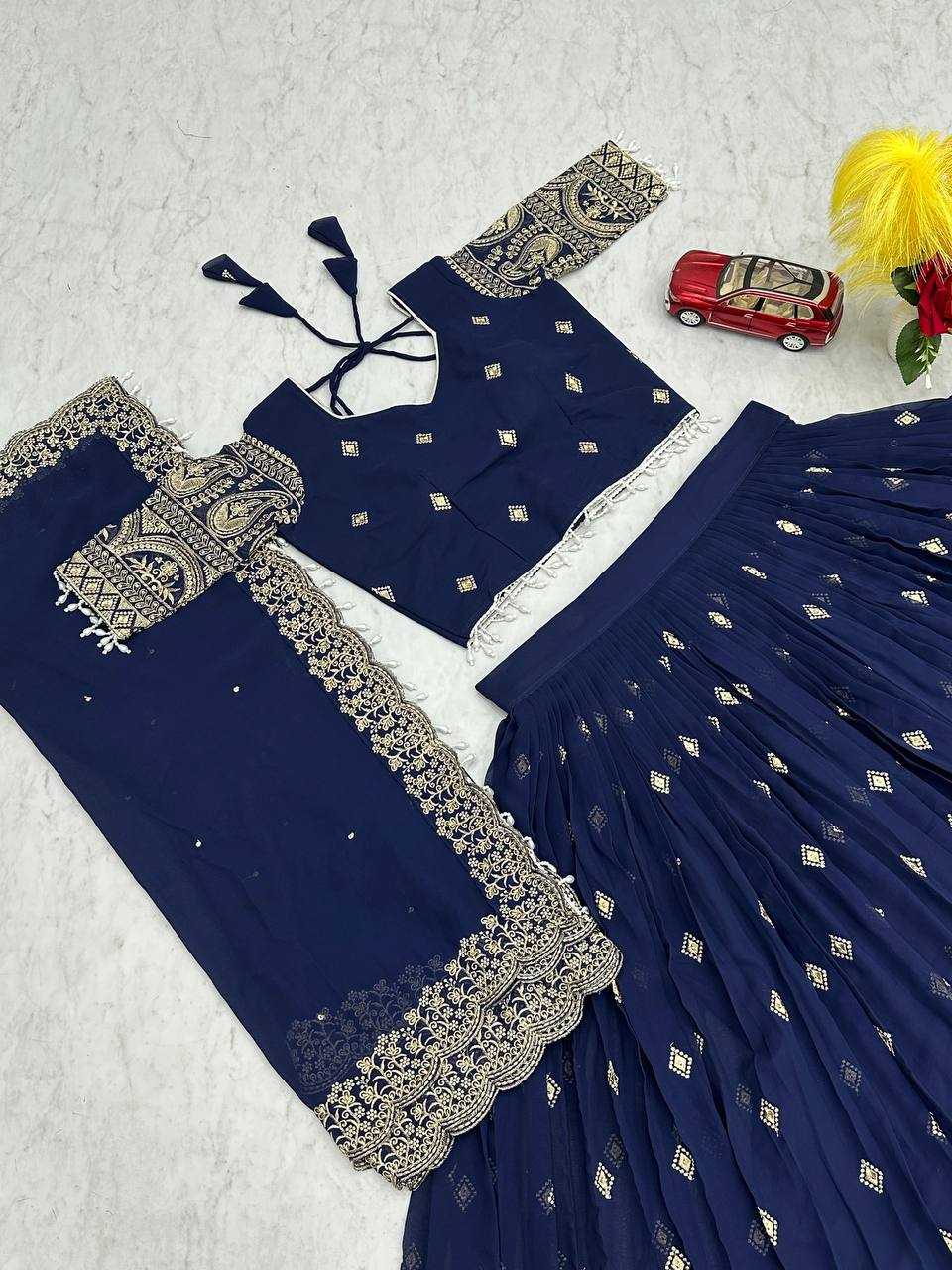 Faux Georgette Embroidered Lehenga