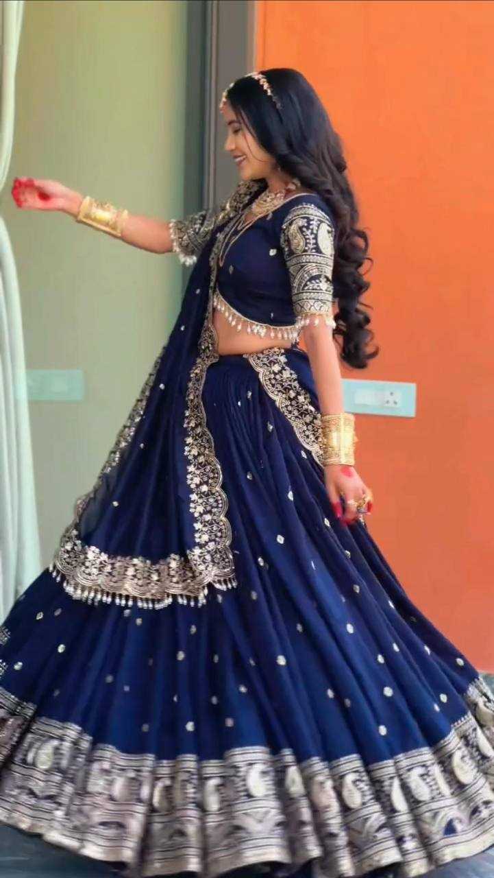 Faux Georgette Embroidered Lehenga