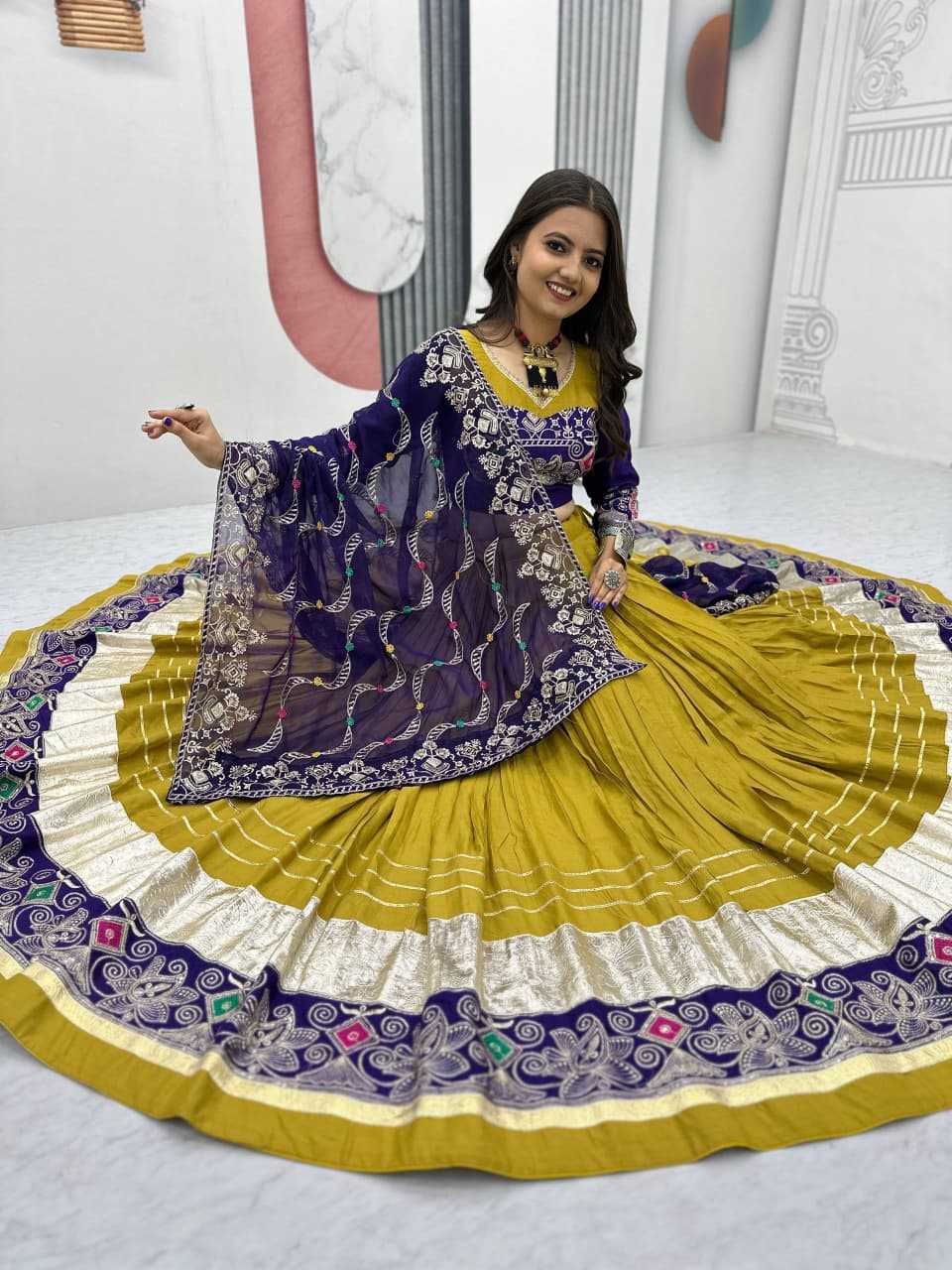 Cotton Embroidered Lehenga
