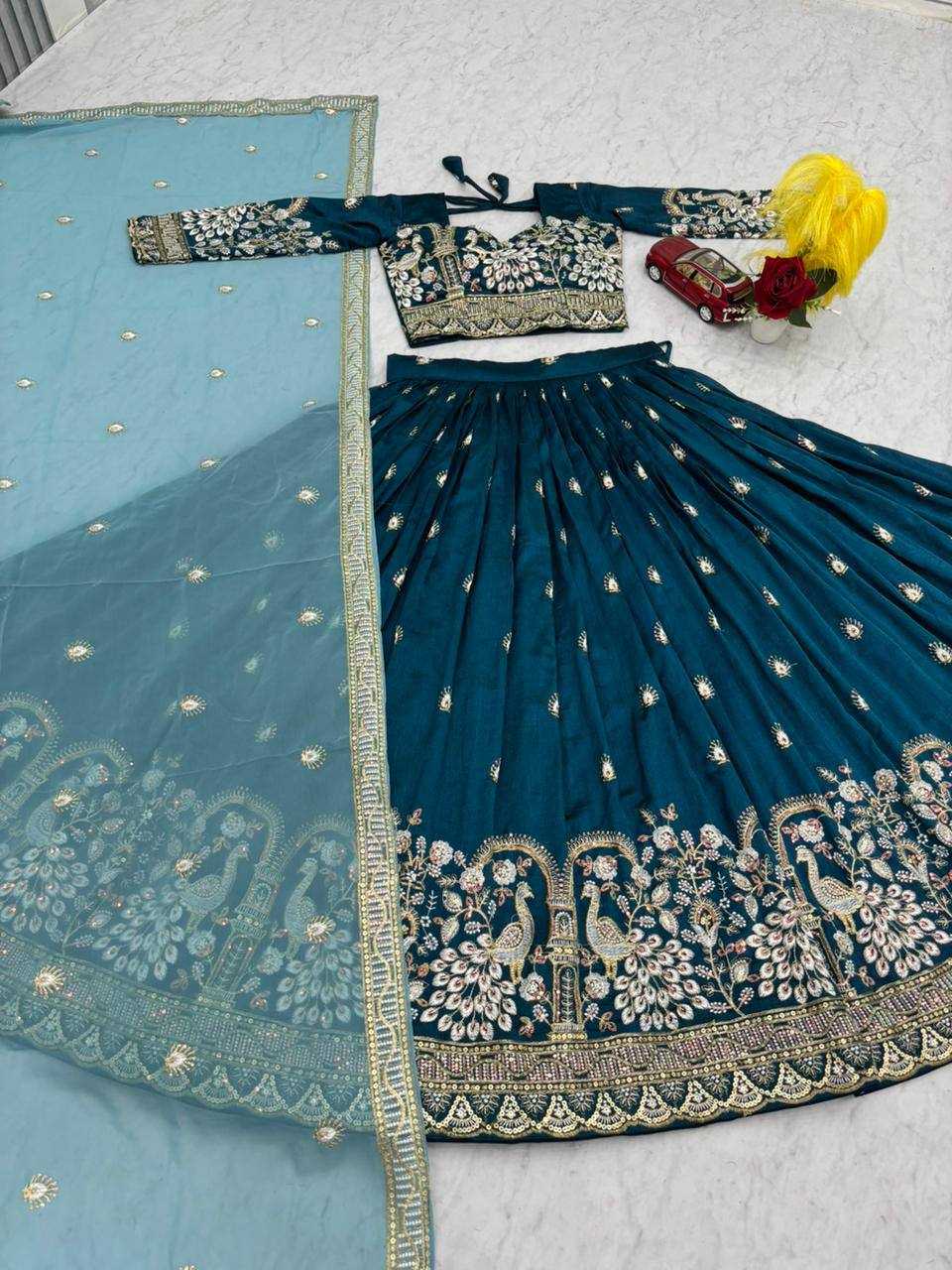 Vichitra Silk Designer Lehenga in Maroon