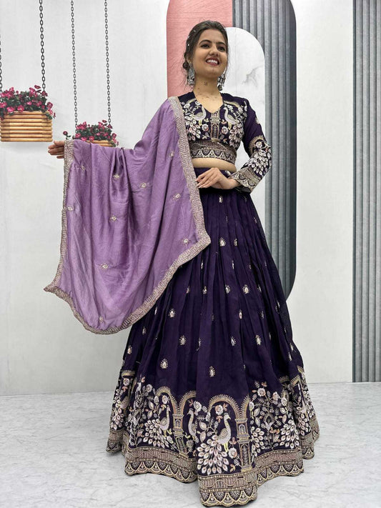 Vichitra Silk Traditional Lehenga