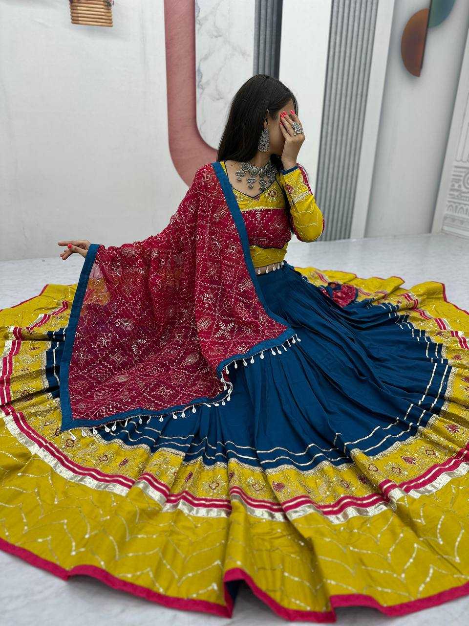 Cotton Embroidered Lehenga