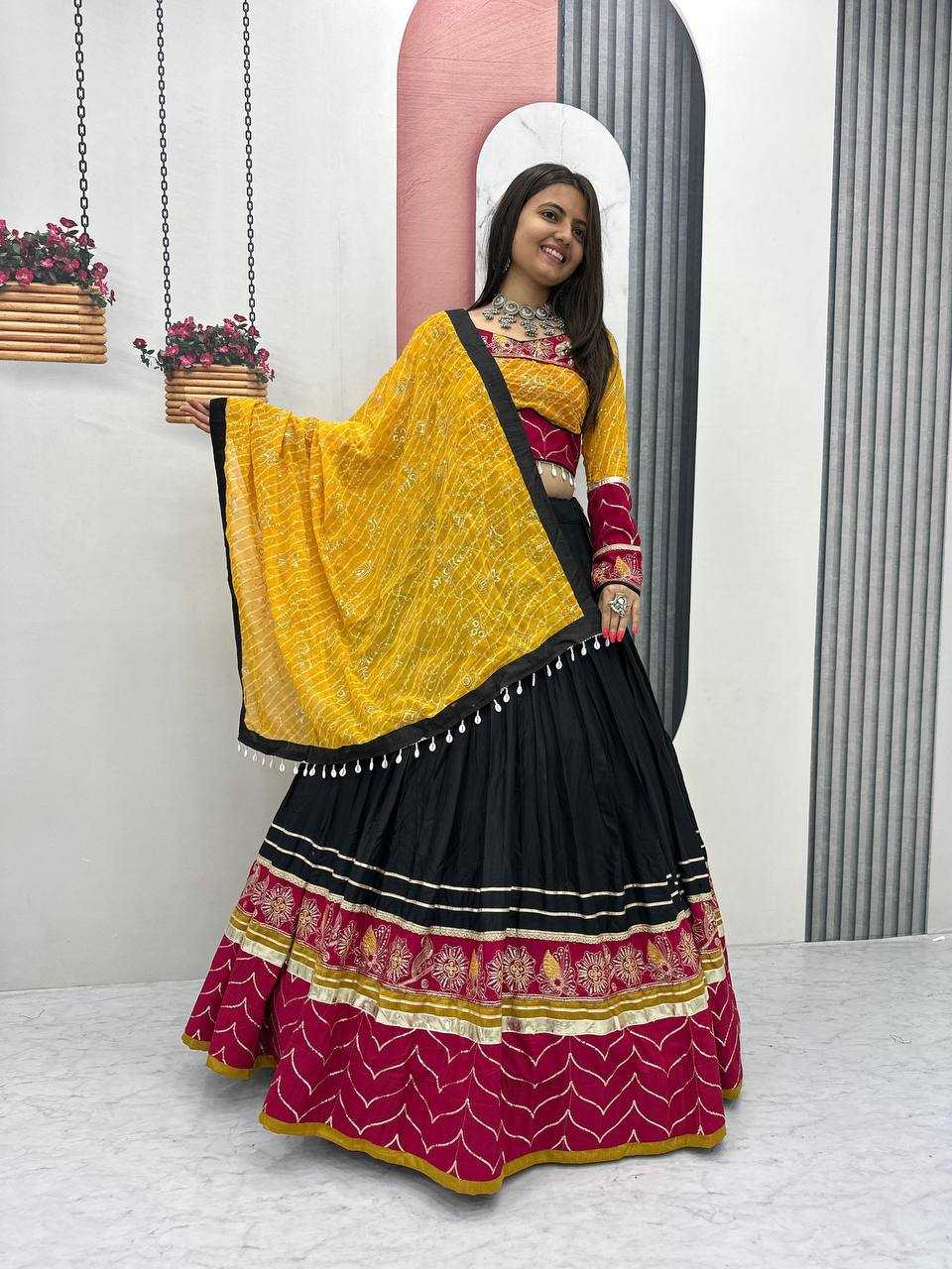 Cotton Embroidered Lehenga