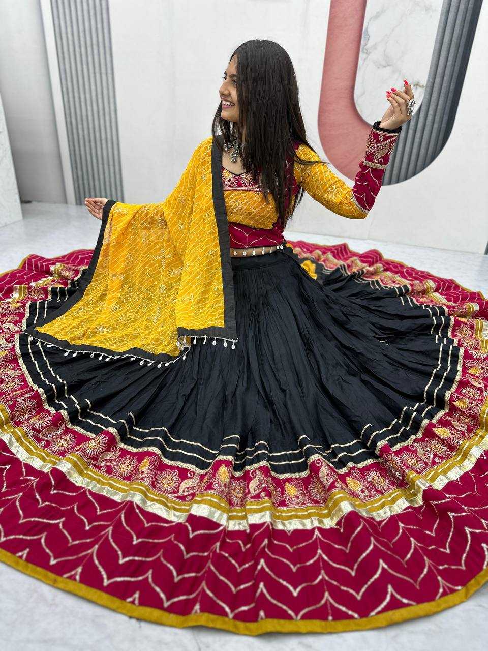 Cotton Embroidered Lehenga