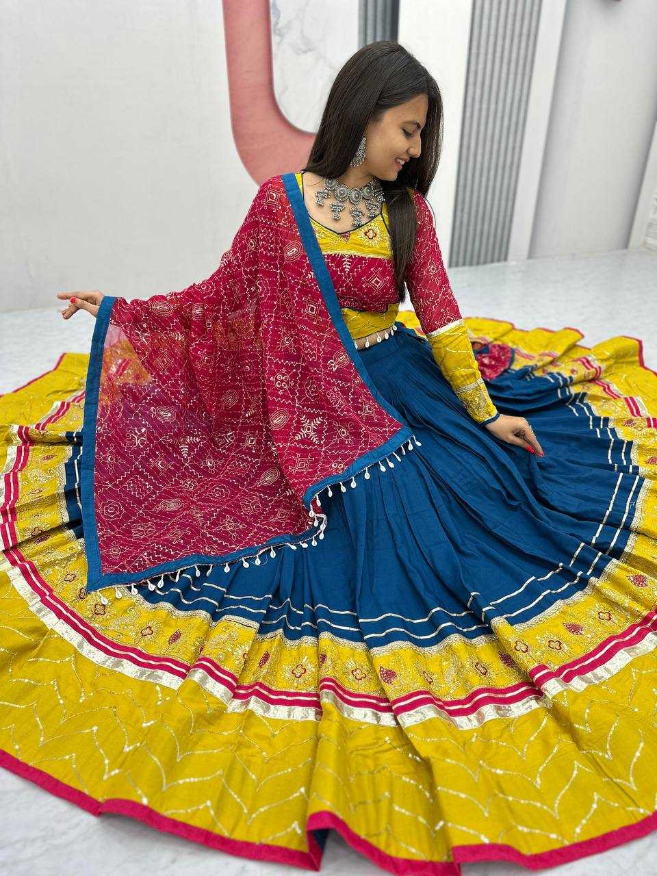 Cotton Embroidered Lehenga