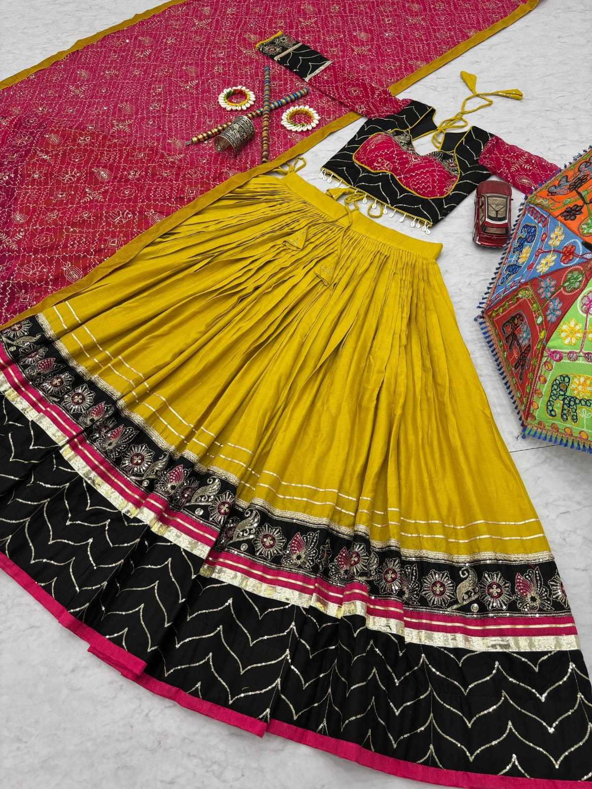 Cotton Embroidered Lehenga