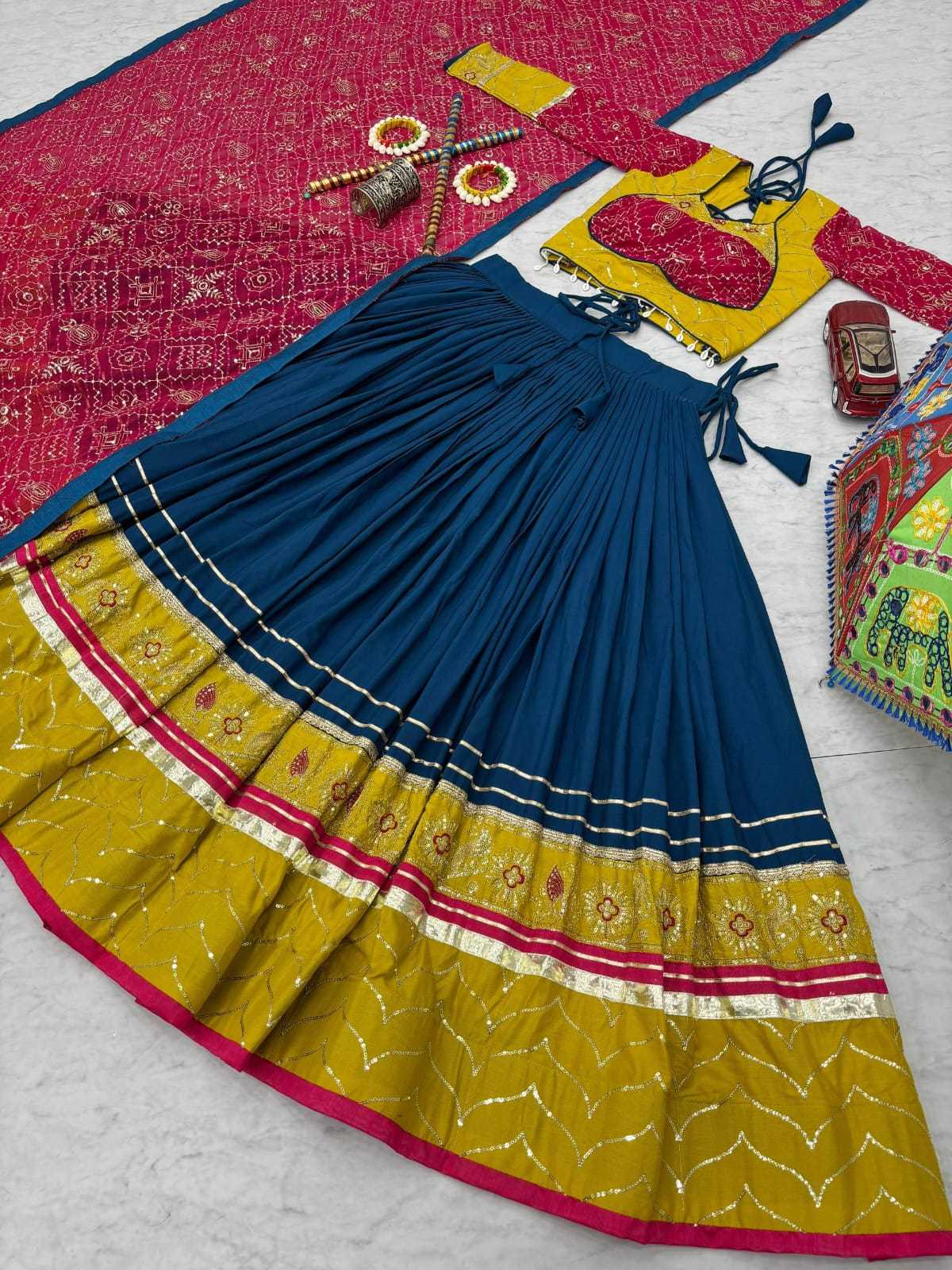 Cotton Embroidered Lehenga