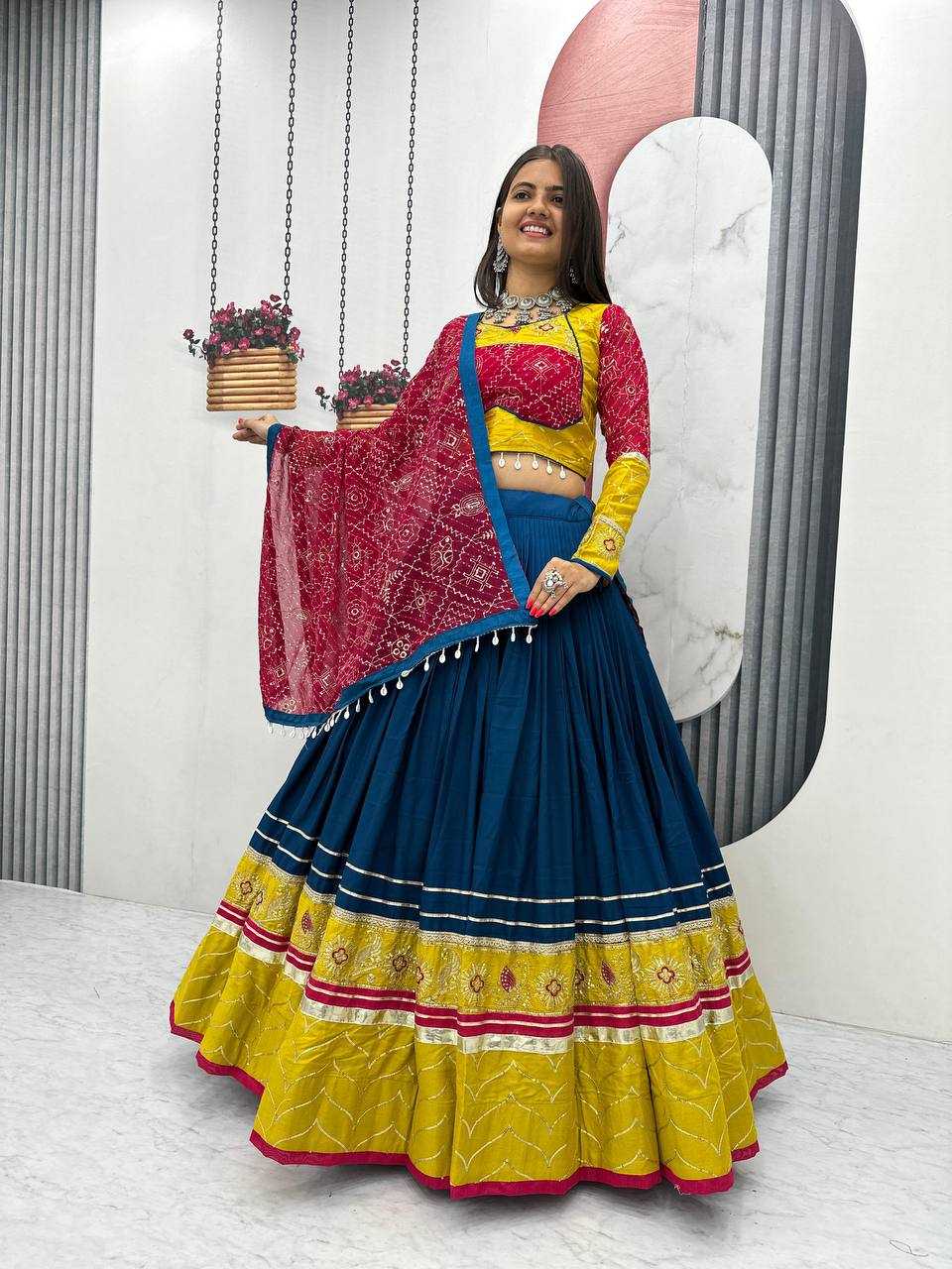 Cotton Embroidered Lehenga
