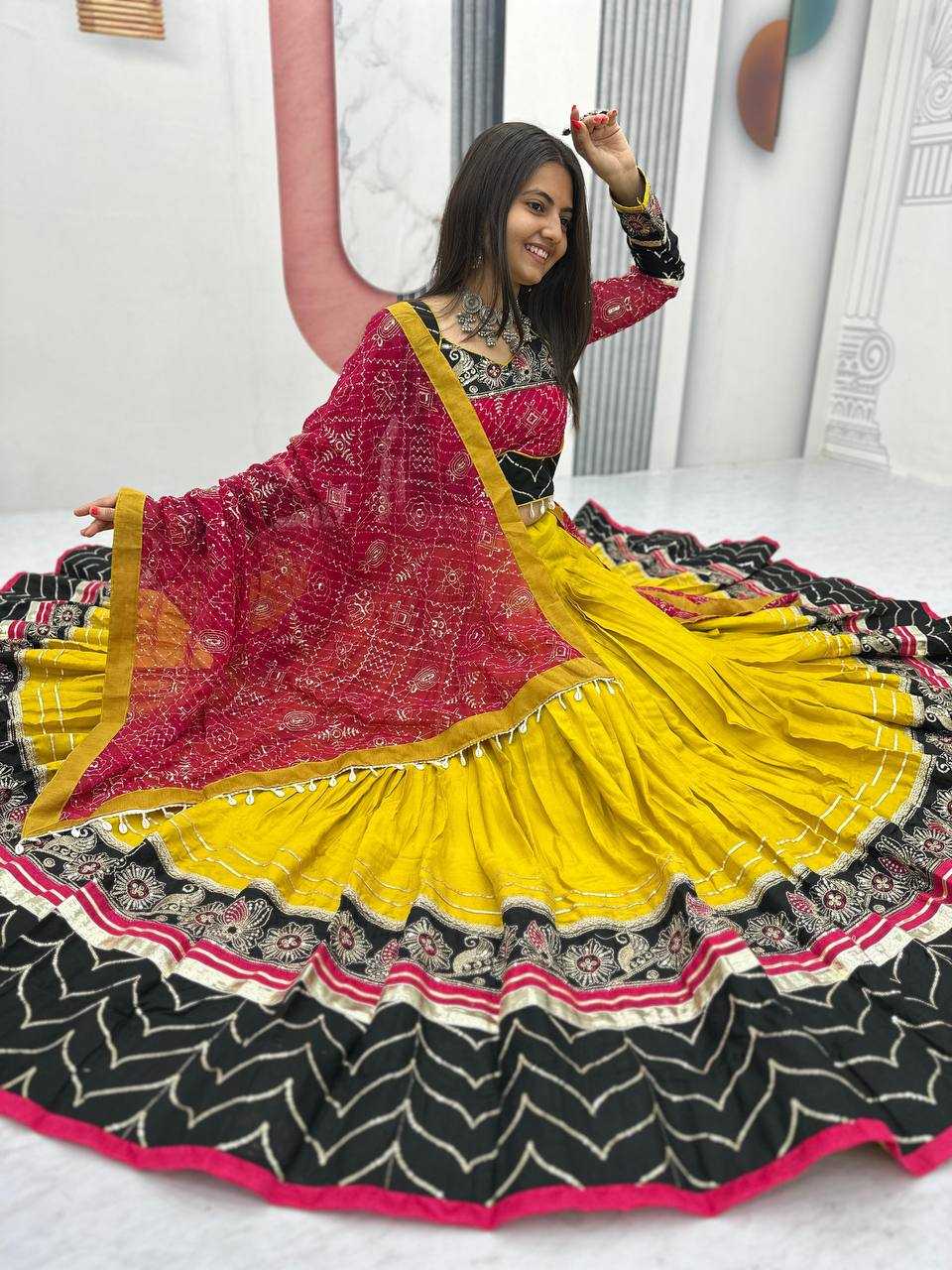 Cotton Embroidered Lehenga